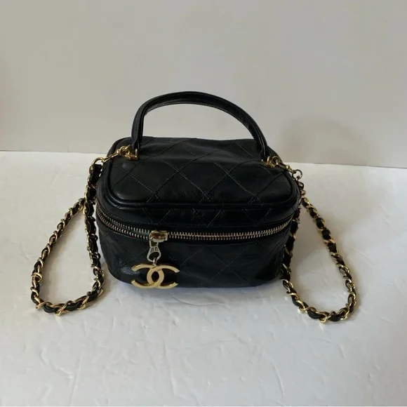 Vintage Chanel Quilted Vanity Bag - Picture 1 of 12